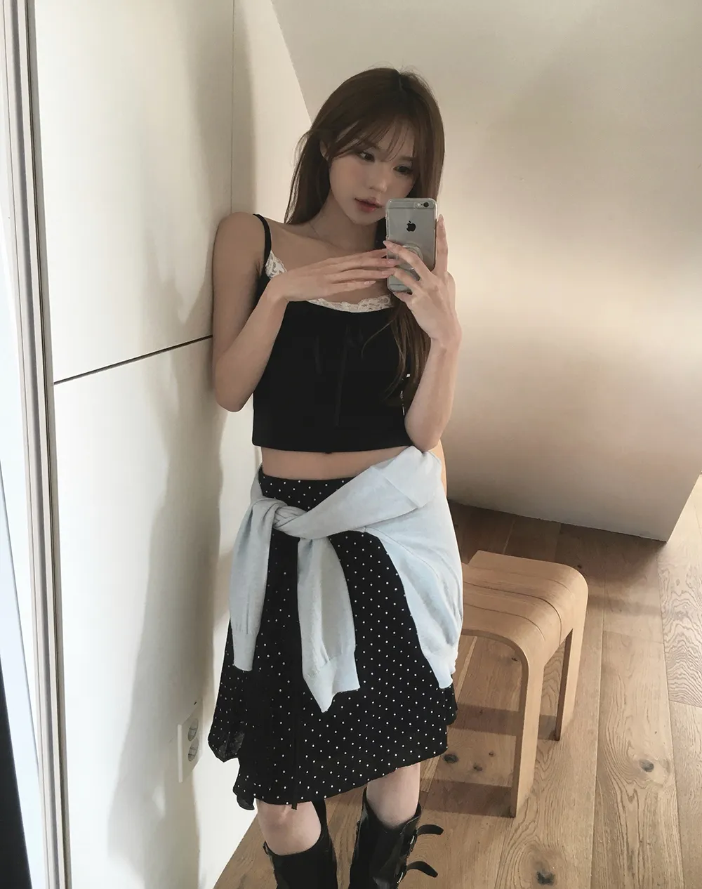 카디건 모델 착용 이미지-S2L48