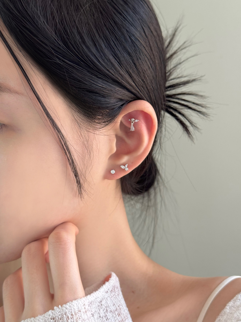 サージカルステンレスキュービックシンプルピアスセット | レディース