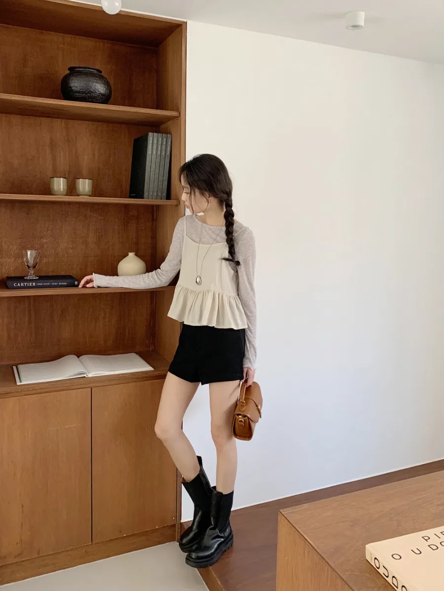 민소매 모델 착용 이미지-S1L27