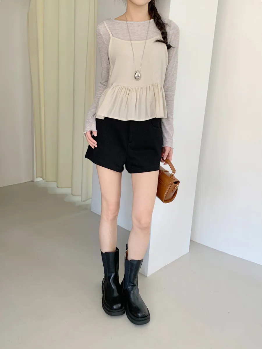 민소매 모델 착용 이미지-S1L15