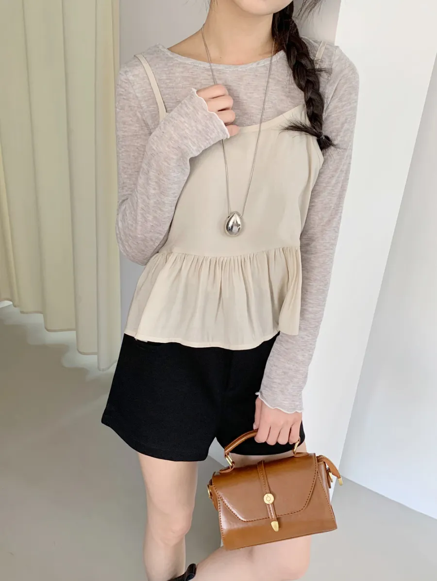 민소매 모델 착용 이미지-S1L20