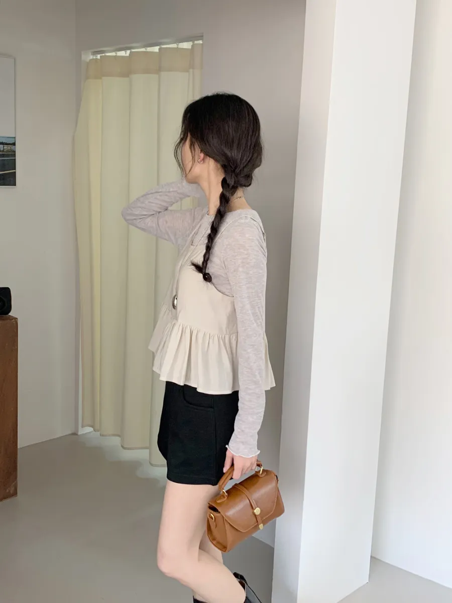 민소매 모델 착용 이미지-S1L9