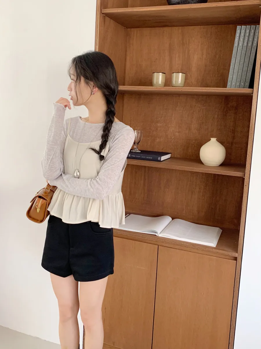 민소매 모델 착용 이미지-S1L31