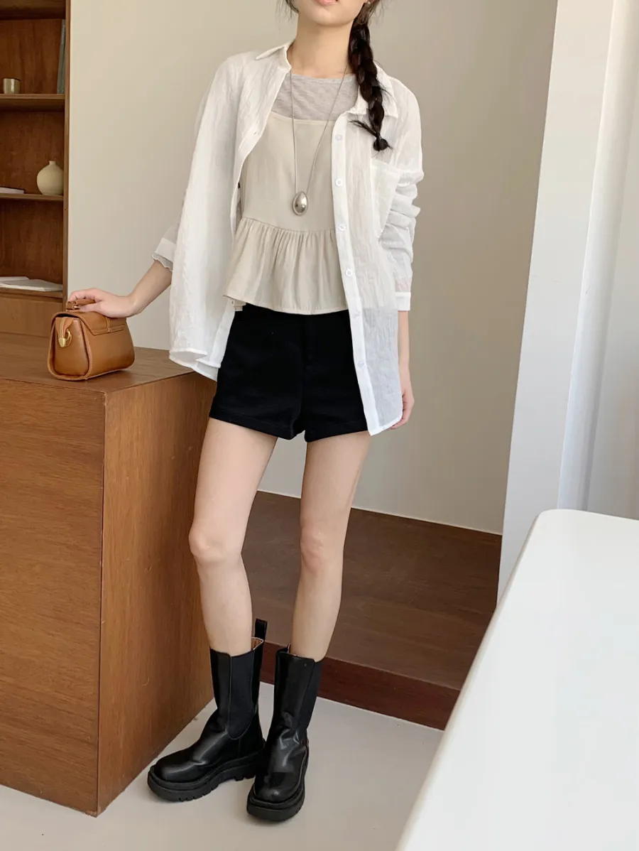 민소매 모델 착용 이미지-S1L24