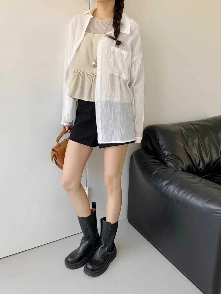 민소매 모델 착용 이미지-S1L22