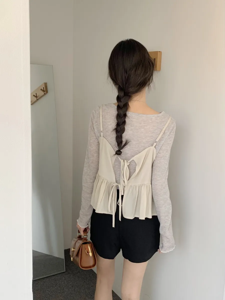 민소매 모델 착용 이미지-S1L21