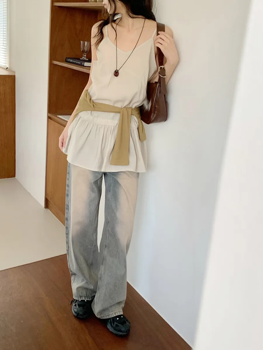 민소매 모델 착용 이미지-S1L22