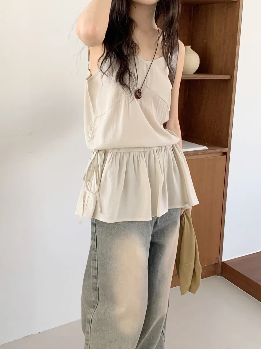 민소매 모델 착용 이미지-S1L29