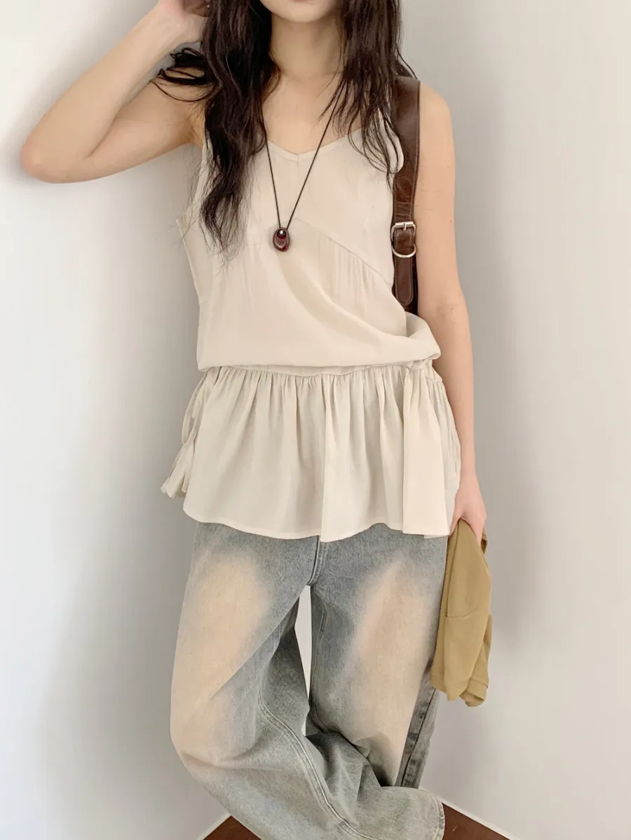 민소매 모델 착용 이미지-S1L17