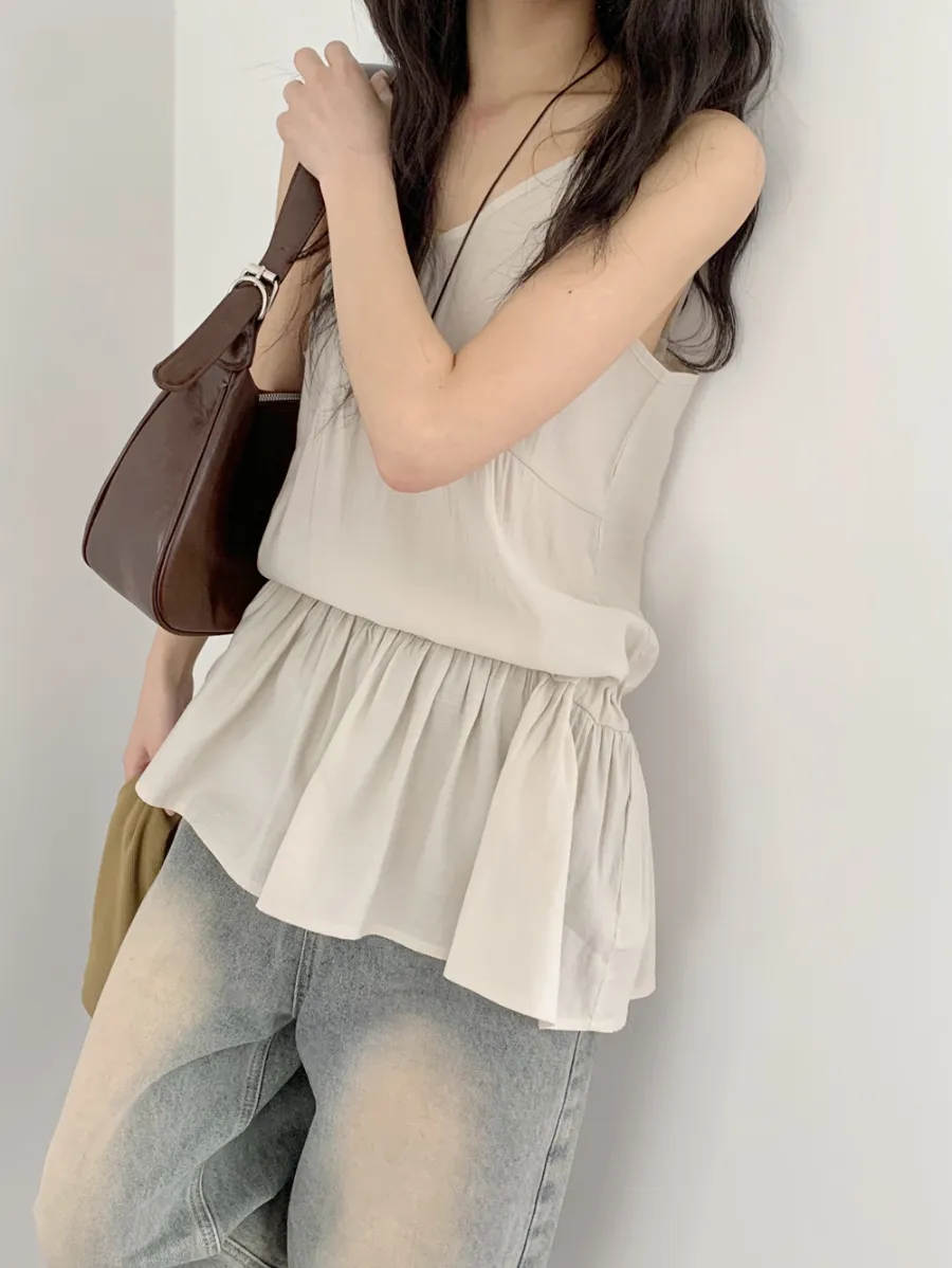 민소매 모델 착용 이미지-S1L18