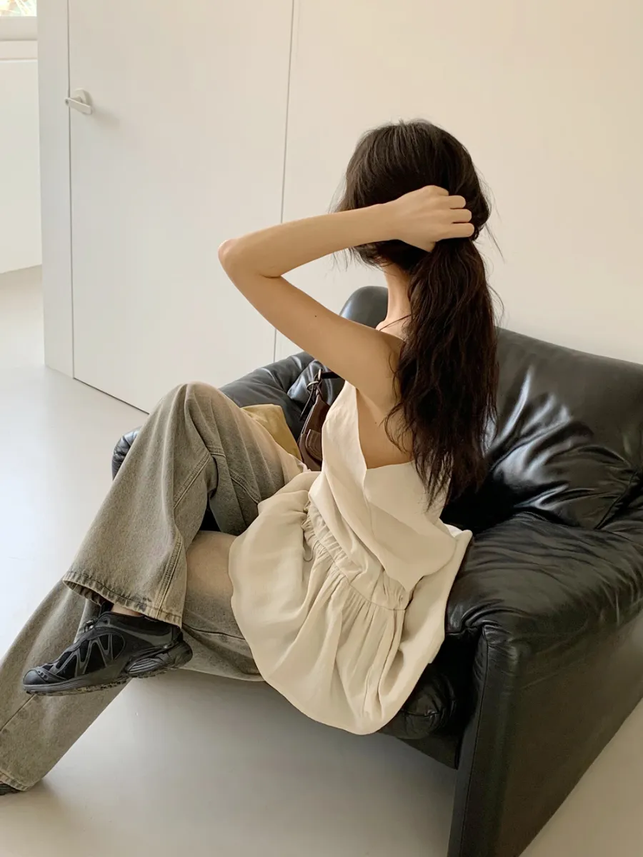 민소매 모델 착용 이미지-S1L34