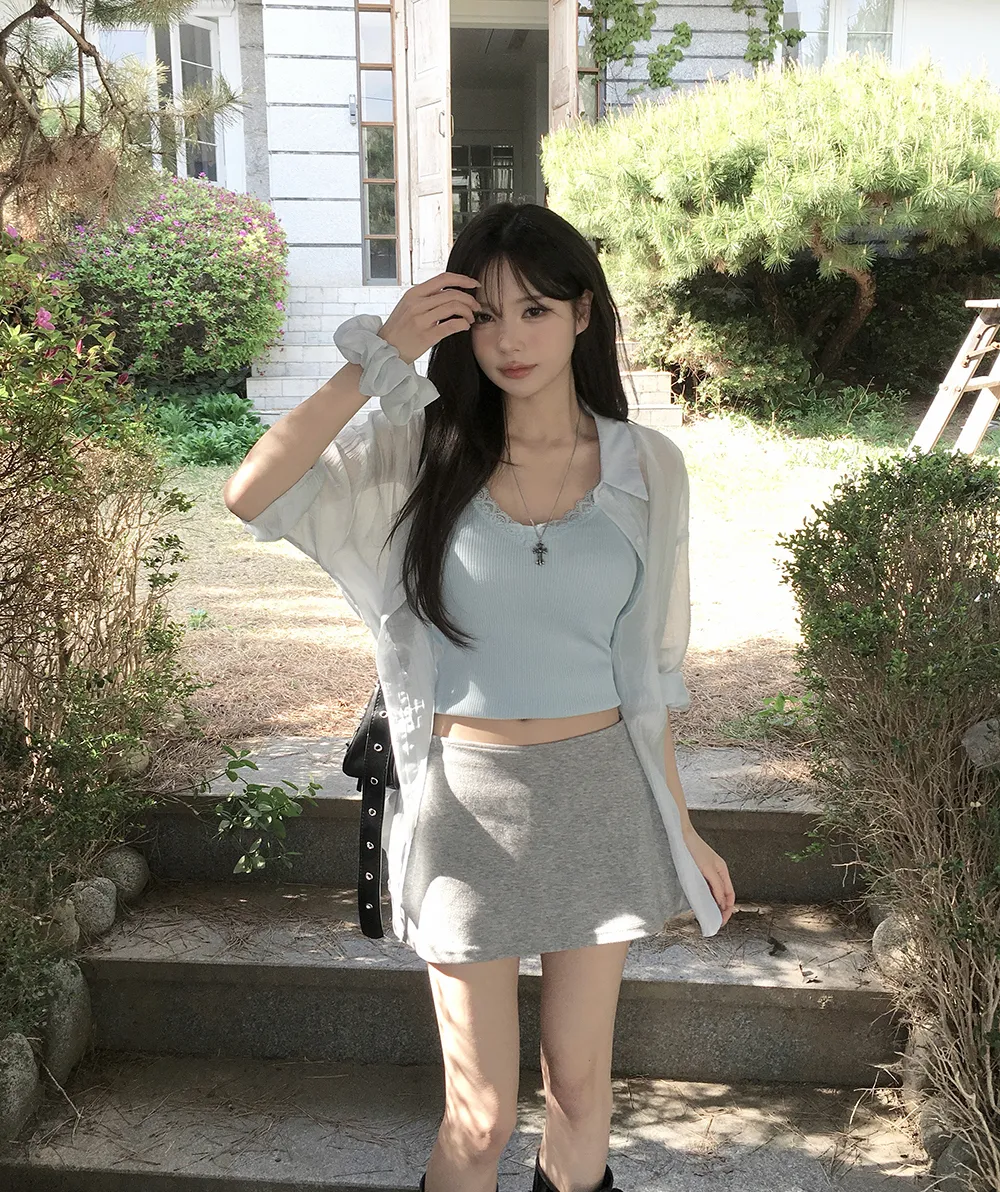 미니 스커트 모델 착용 이미지-S4L18