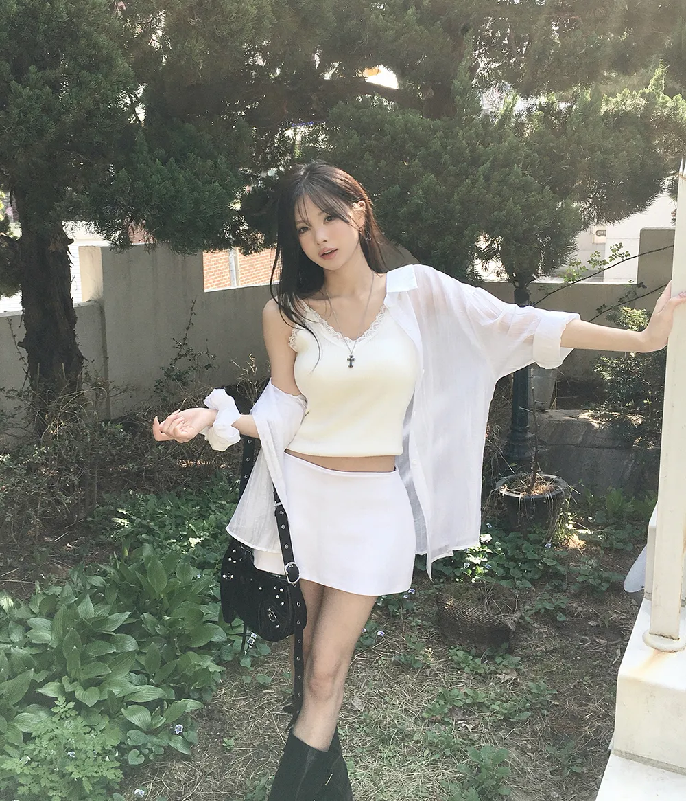 미니 스커트 모델 착용 이미지-S4L1