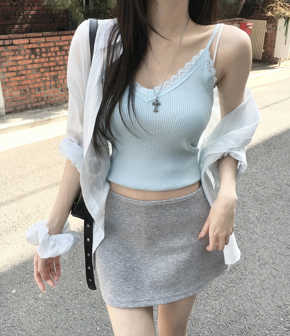 미니 스커트 모델 착용 이미지-S4L16