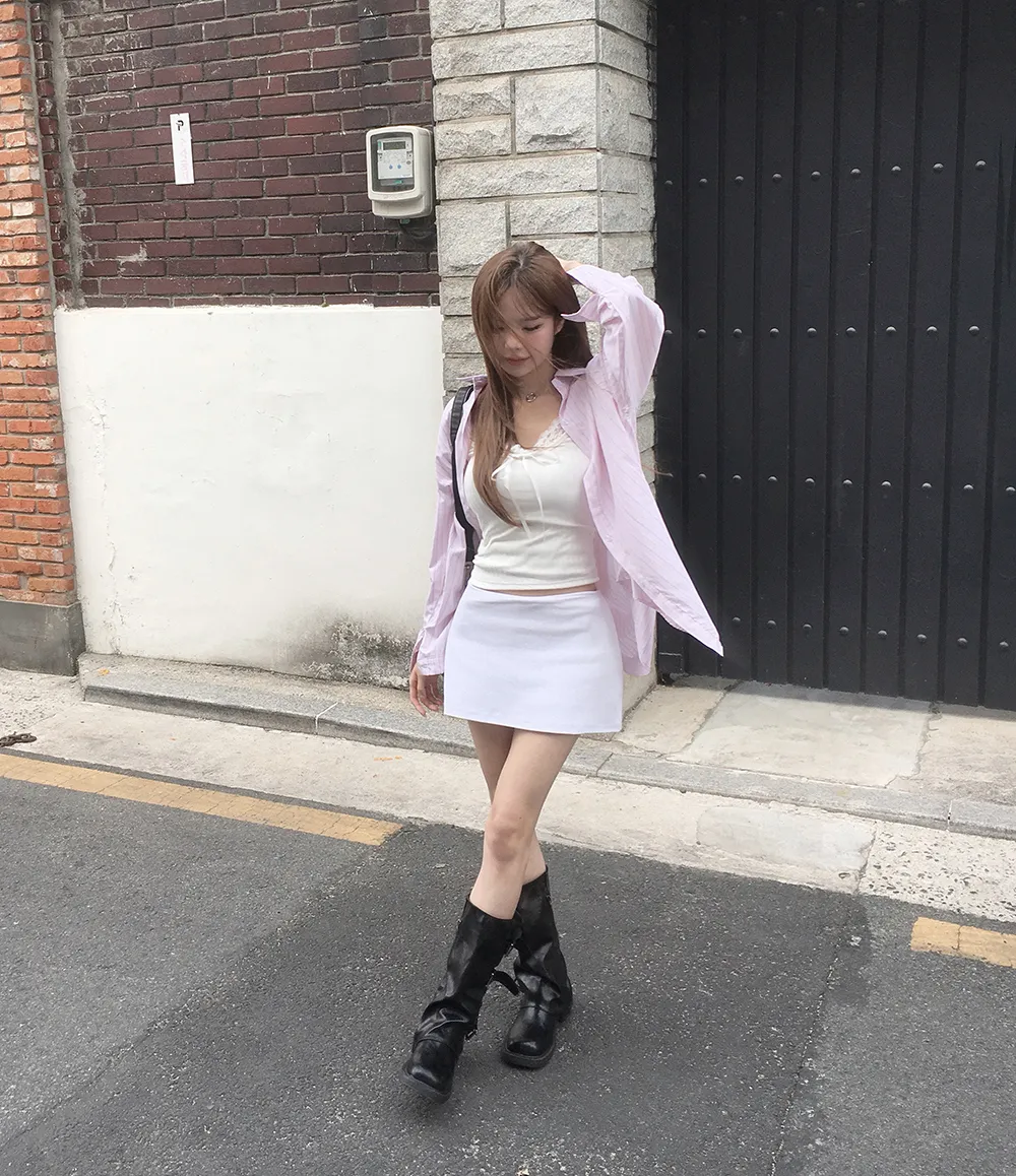 미니 스커트 모델 착용 이미지-S2L30
