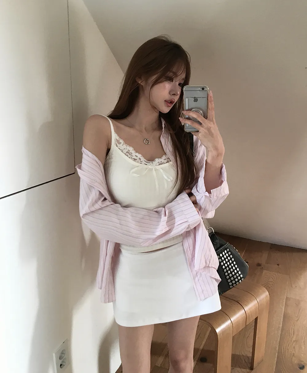 미니 스커트 모델 착용 이미지-S2L31