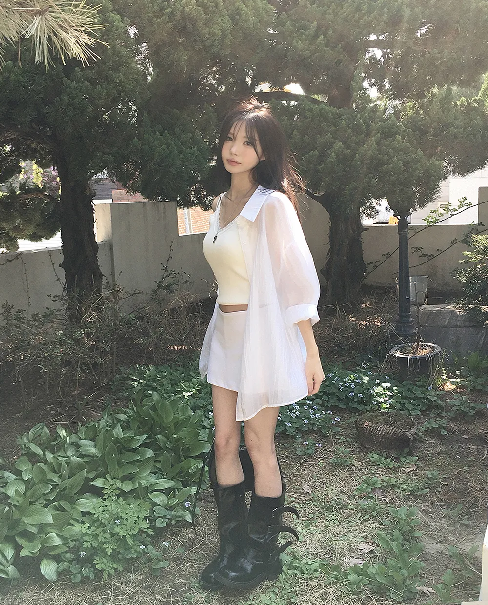 미니 스커트 모델 착용 이미지-S4L3