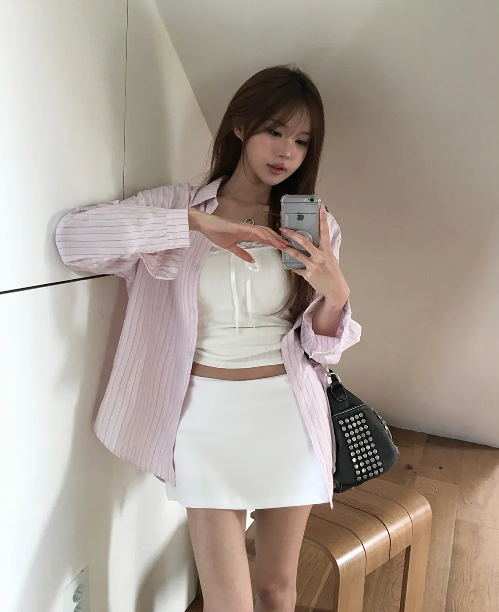 미니 스커트 모델 착용 이미지-S2L33