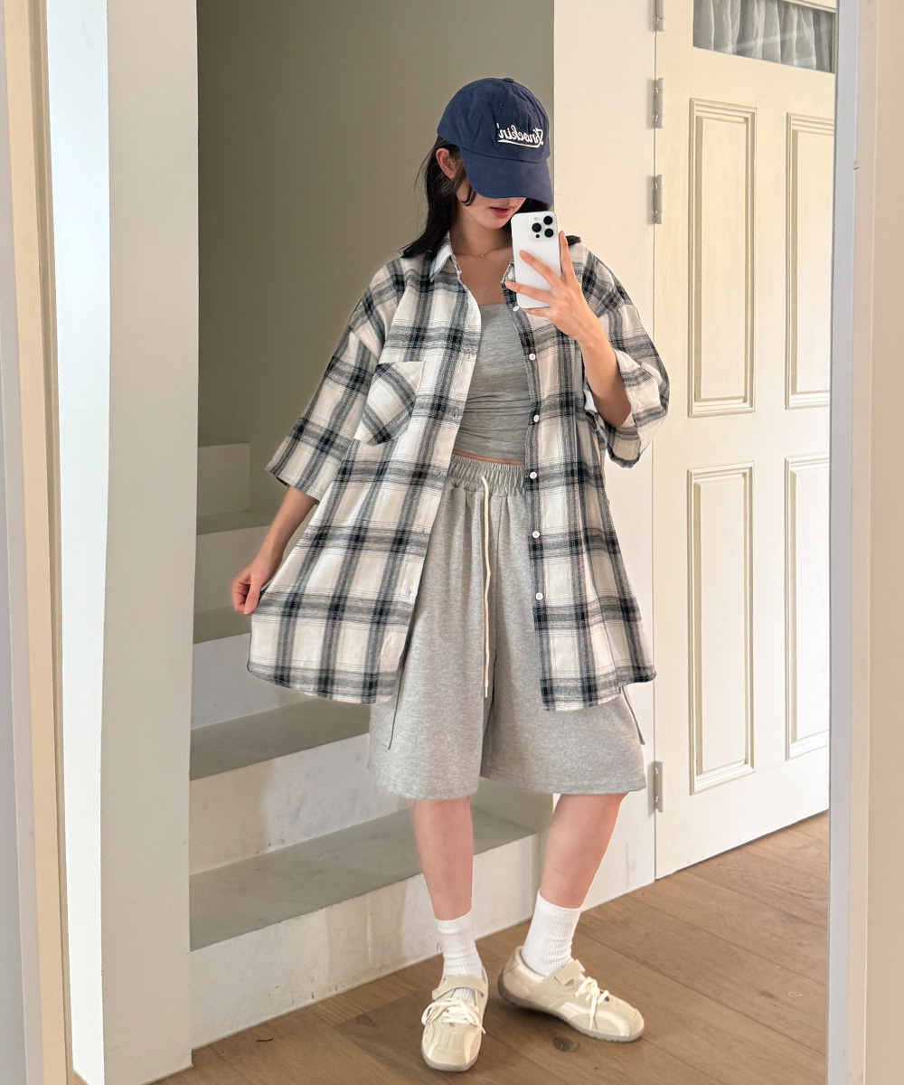 ロングルーズオーバーサイズボクシーワンポケットボタンドロップ
