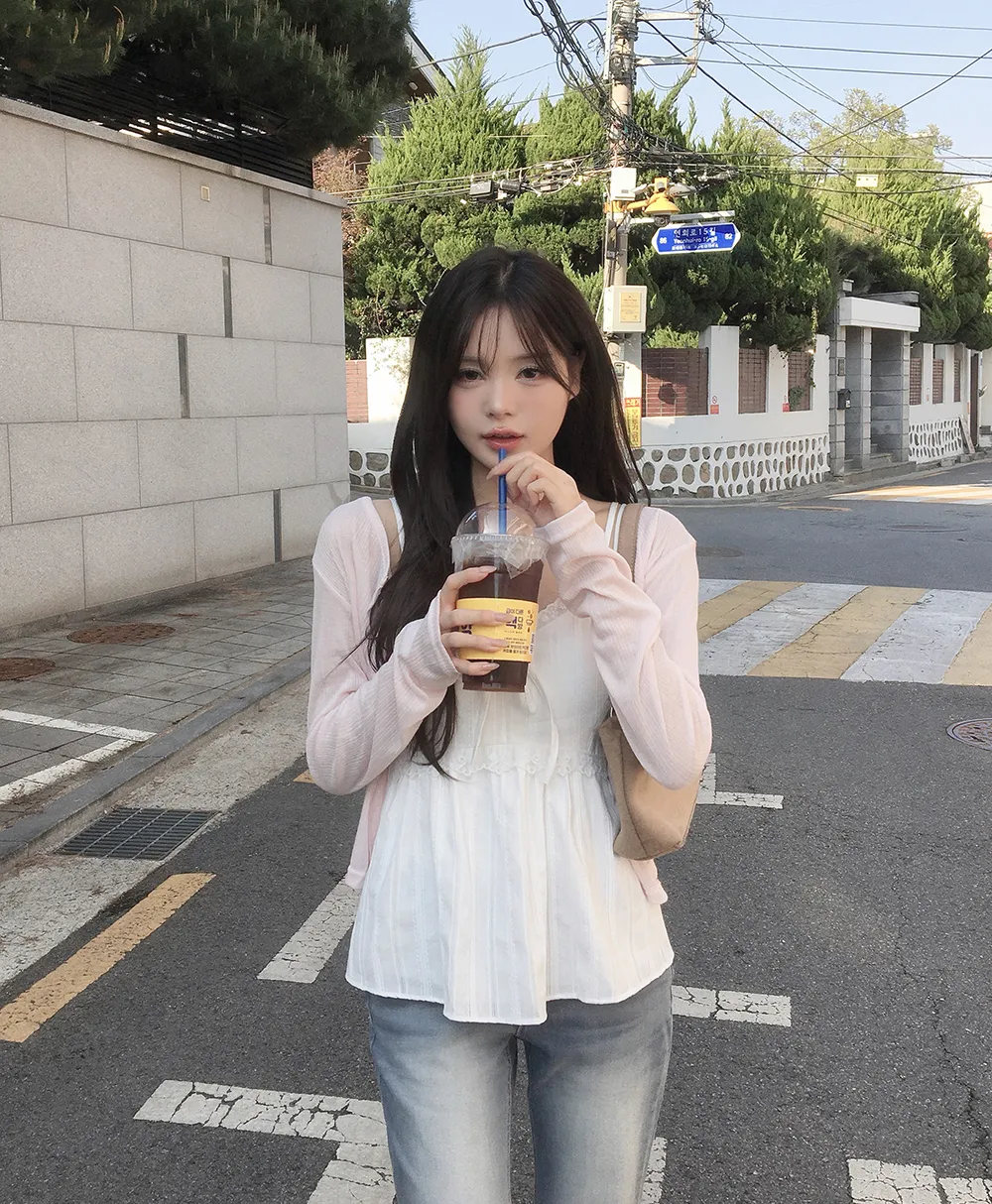 카디건 모델 착용 이미지-S2L67