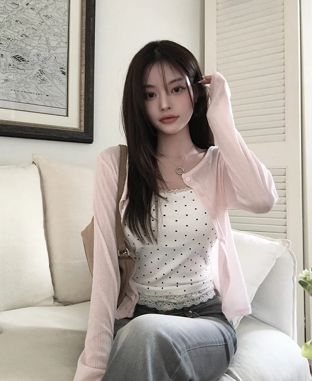 카디건 모델 착용 이미지-S2L82