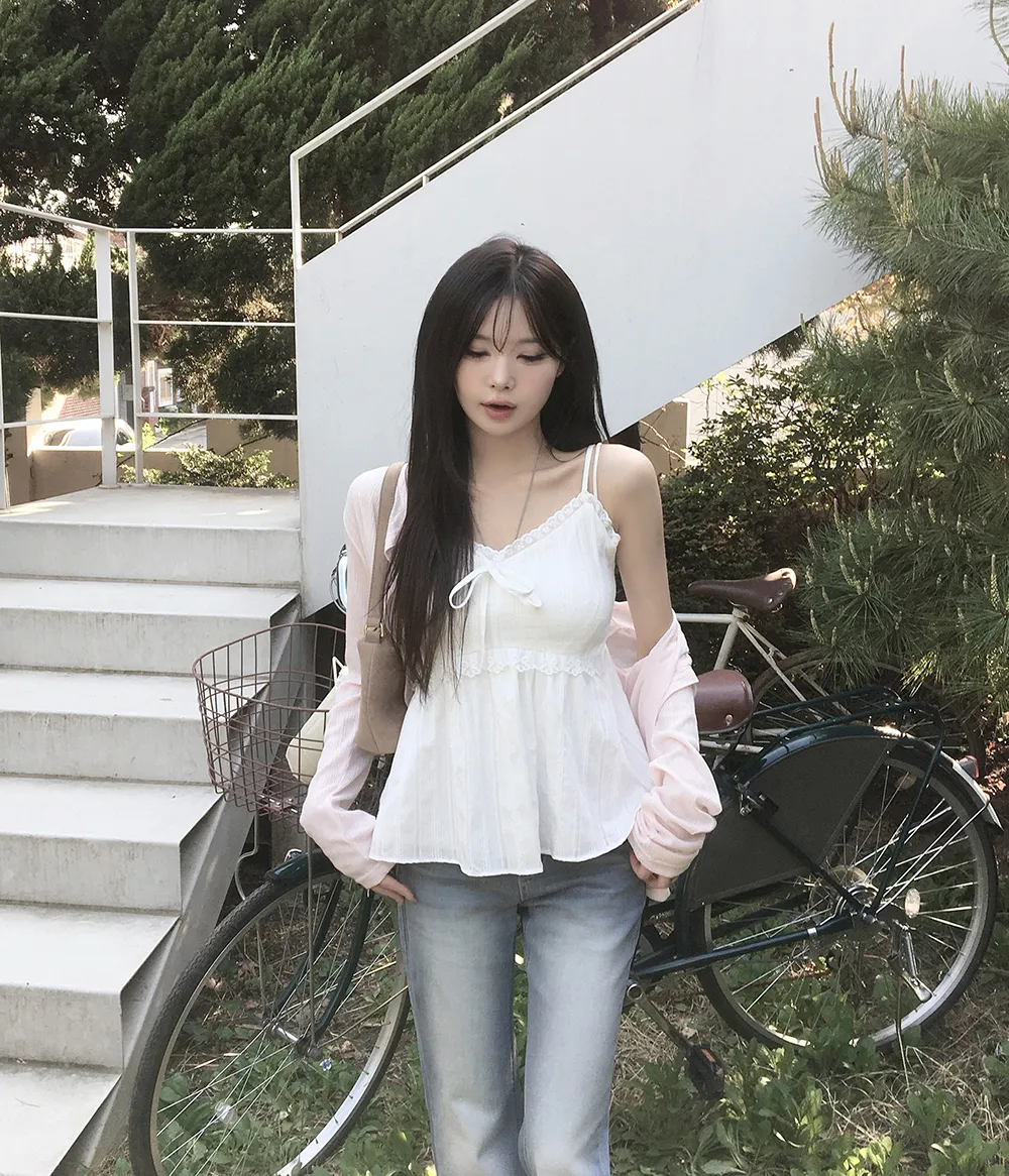 카디건 모델 착용 이미지-S2L61