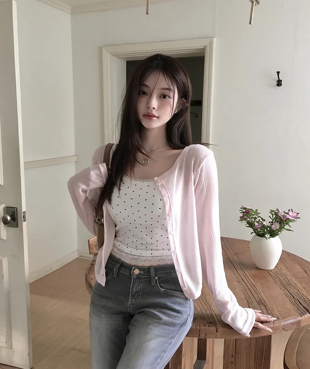 카디건 모델 착용 이미지-S2L78