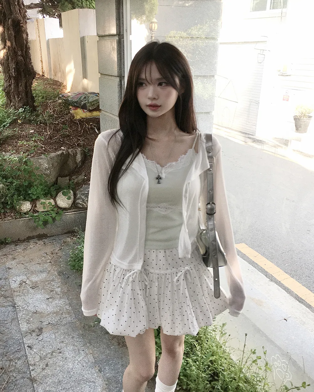 카디건 모델 착용 이미지-S2L58