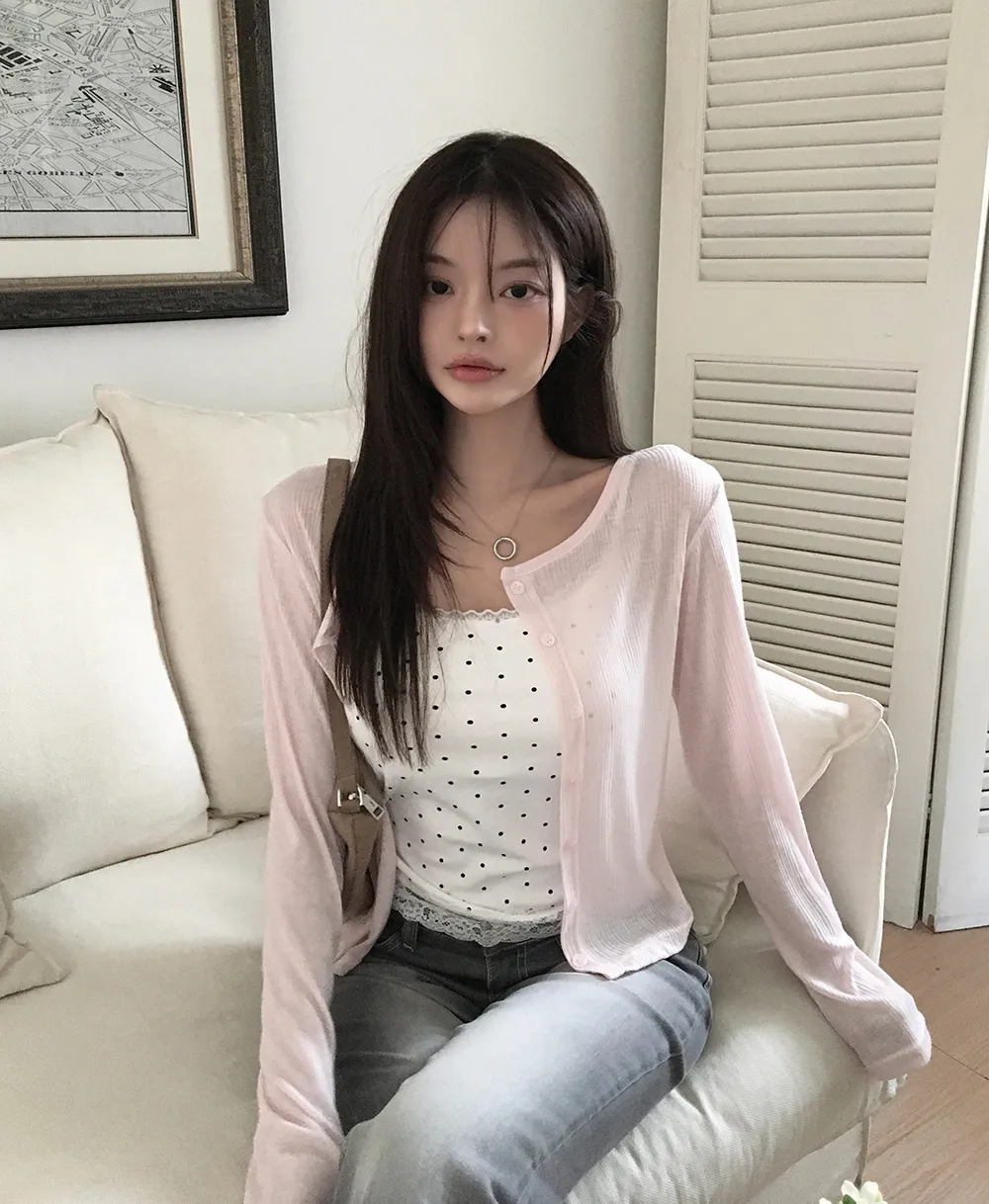 카디건 모델 착용 이미지-S2L81