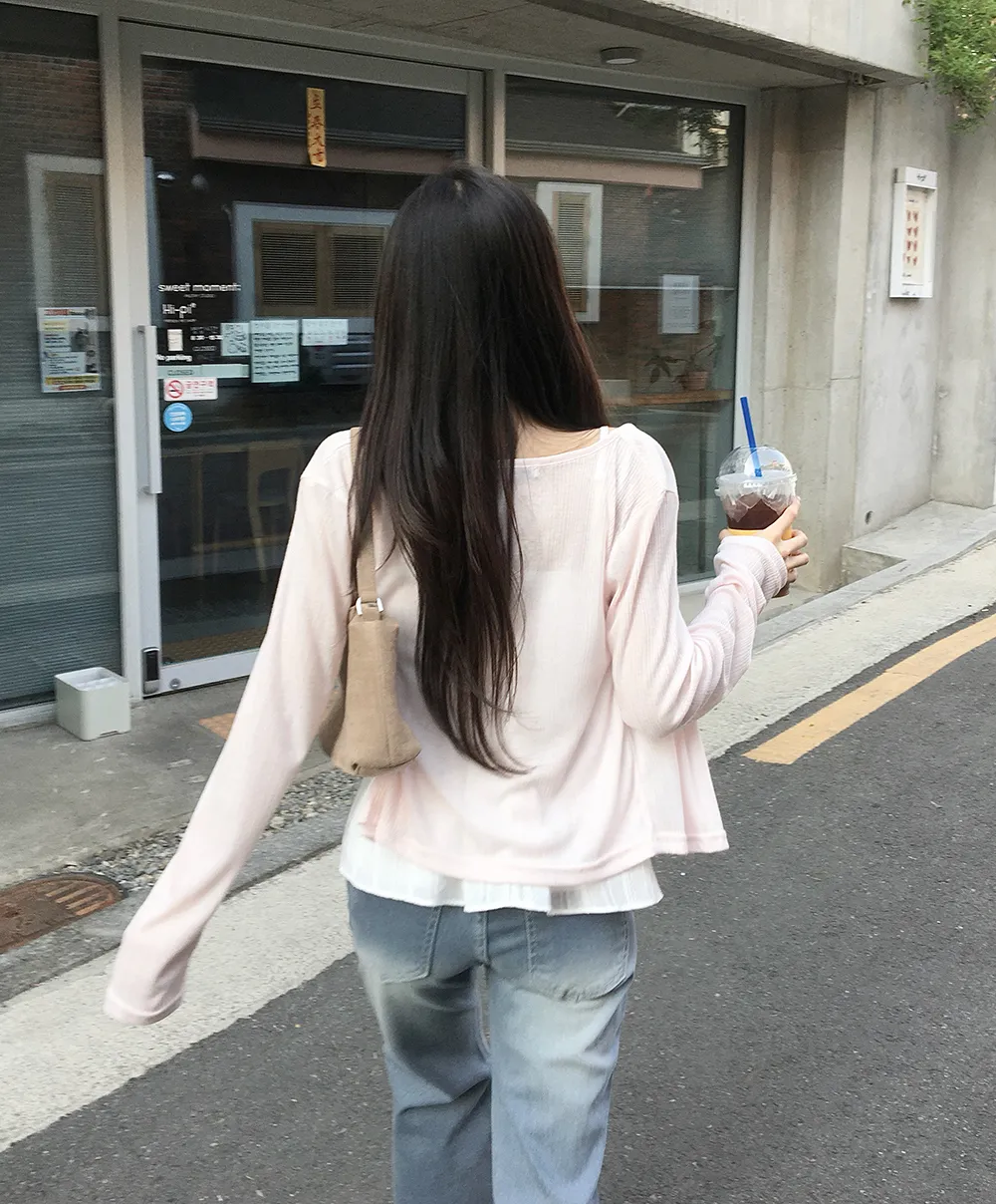 카디건 모델 착용 이미지-S2L66