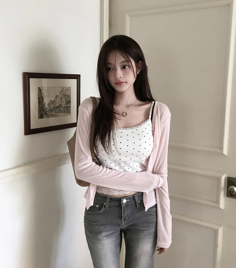 카디건 모델 착용 이미지-S2L84