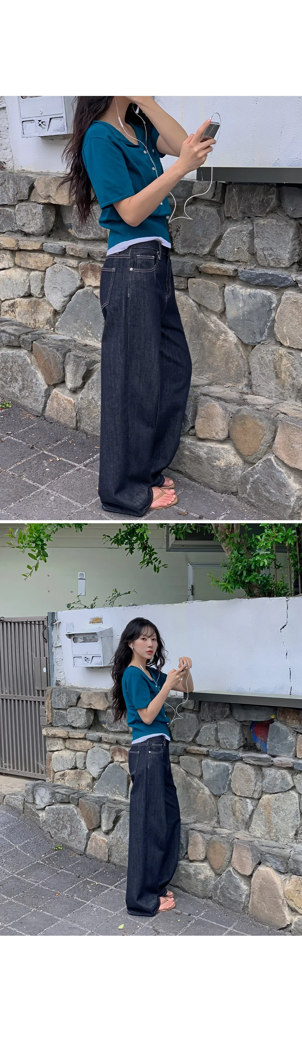 웰리 오픈카라 브이넥 반팔 가디건