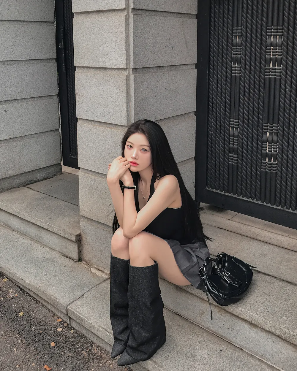 드레스 모델 착용 이미지-S1L50