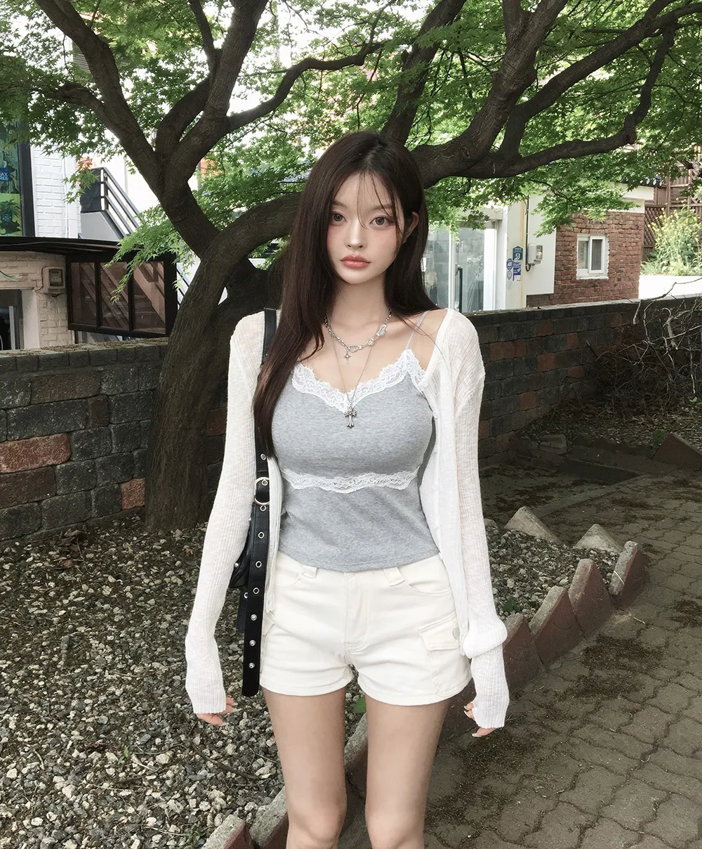 카디건 모델 착용 이미지-S2L50