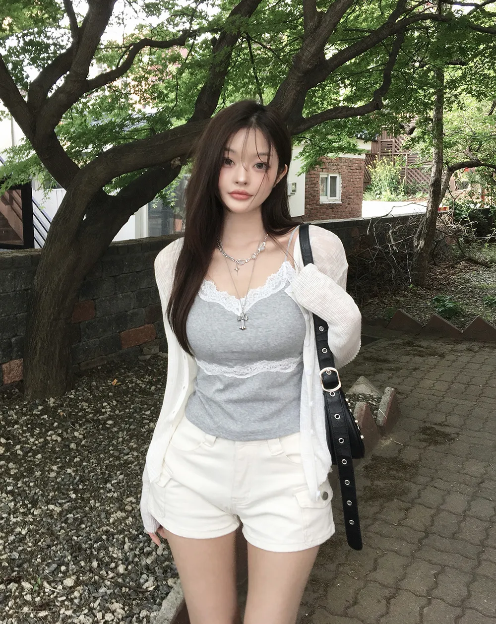 카디건 모델 착용 이미지-S2L51