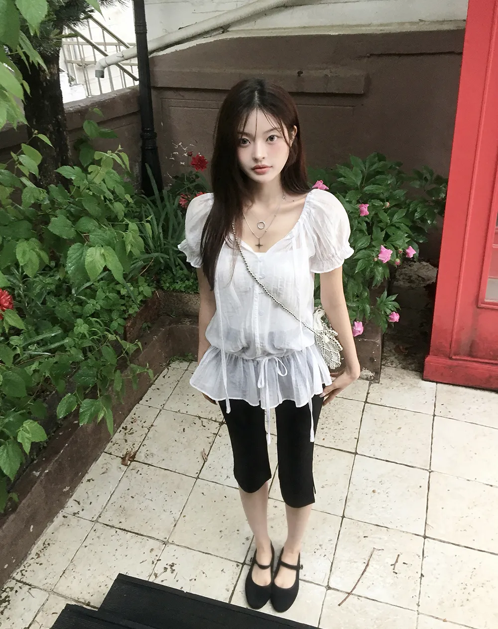 바지 모델 착용 이미지-S2L45