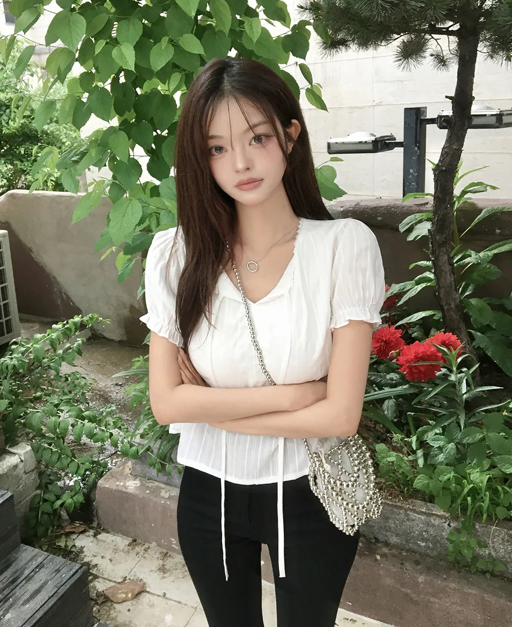 반팔 티셔츠 모델 착용 이미지-S3L7