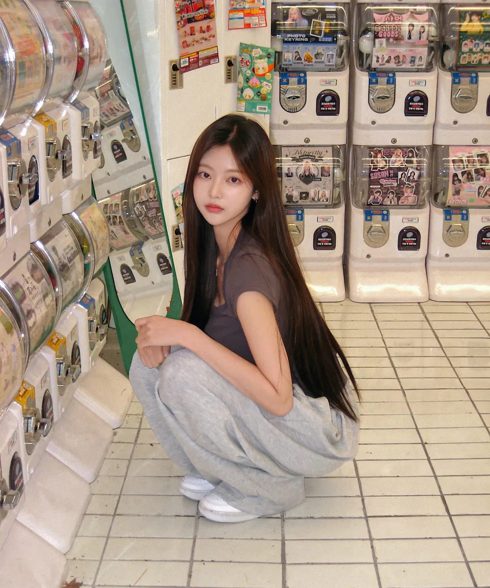 민소매 모델 착용 이미지-S1L50