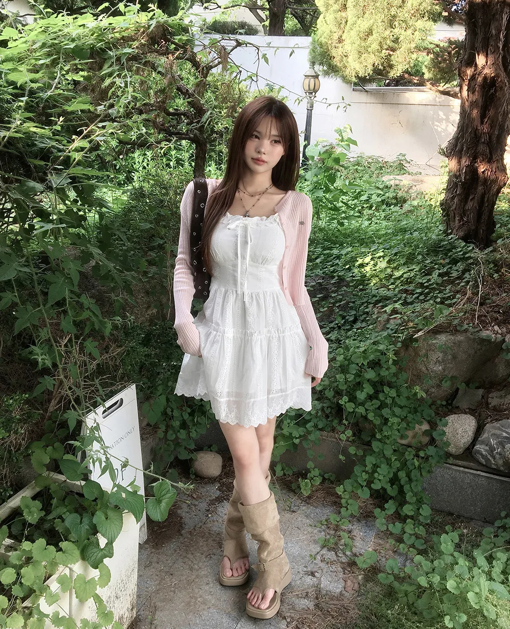 카디건 모델 착용 이미지-S4L4