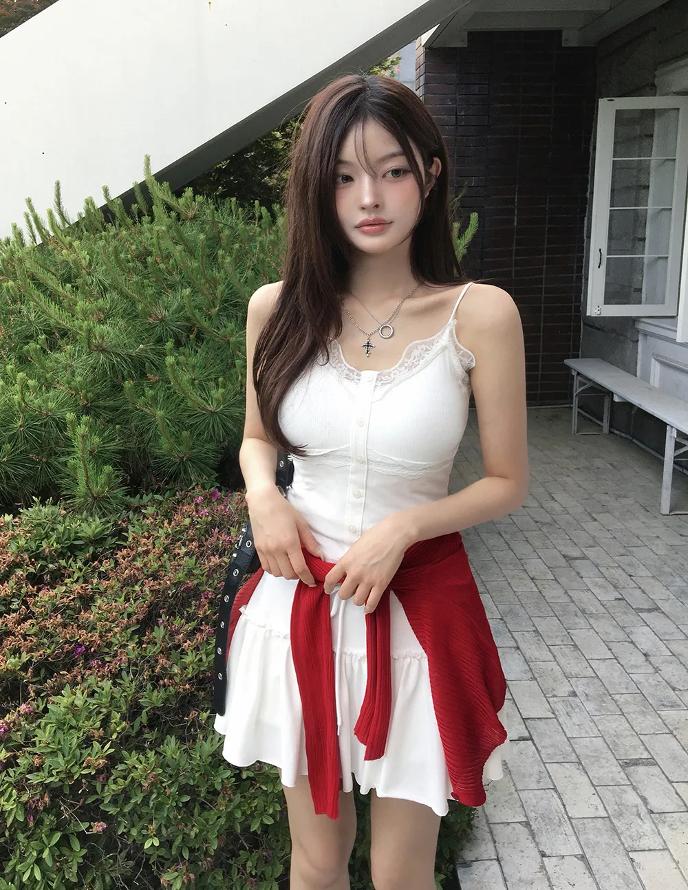 카디건 모델 착용 이미지-S2L36