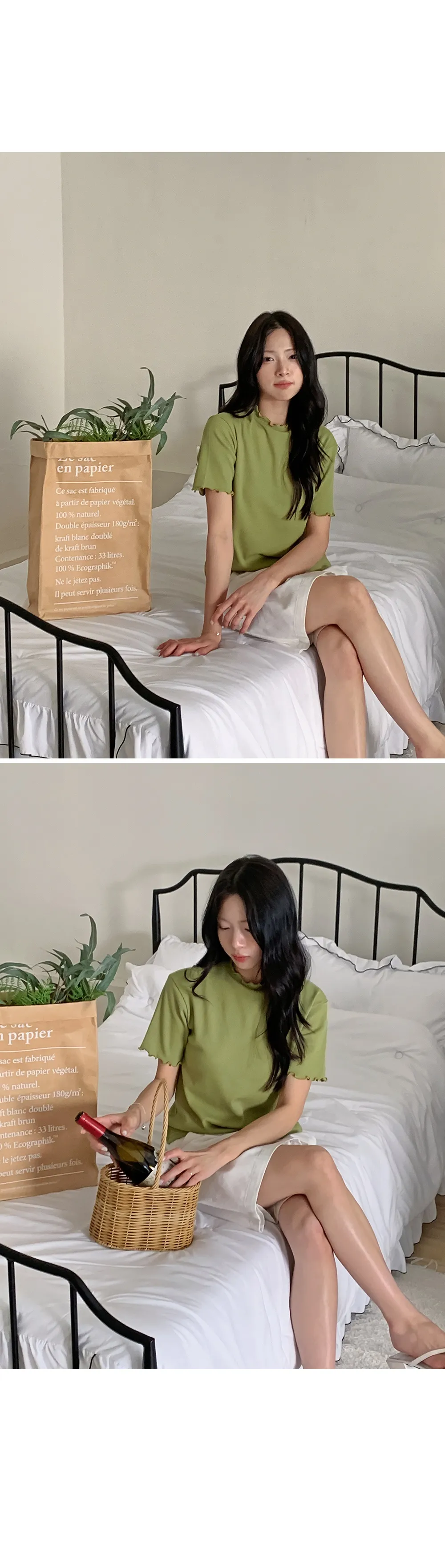 위러블리반팔_와플지 러플티셔츠