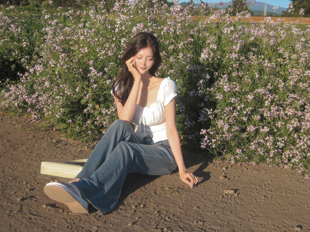 블라우스 모델 착용 이미지-S1L42