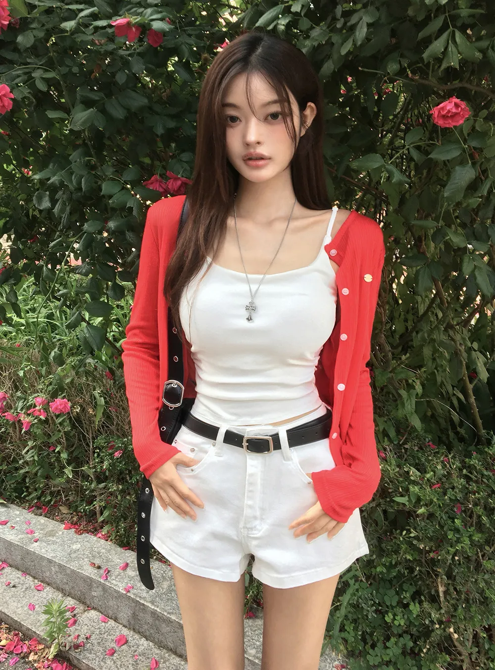 카디건 모델 착용 이미지-S2L8