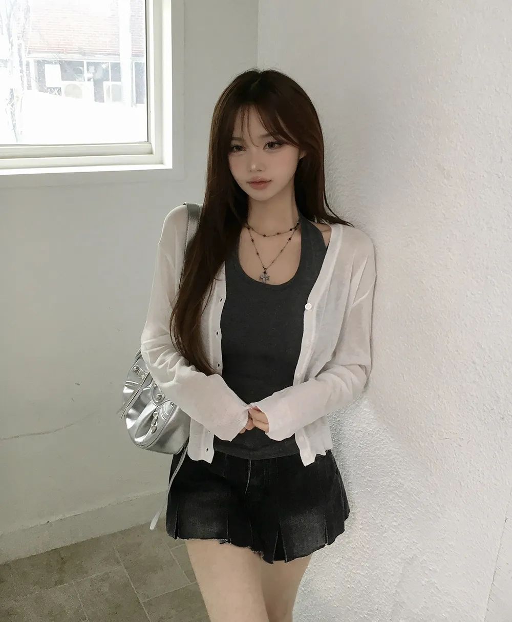 카디건 모델 착용 이미지-S4L4