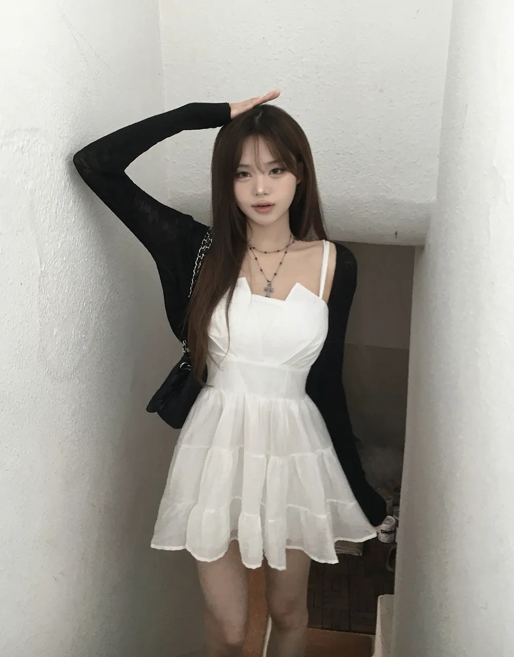 카디건 모델 착용 이미지-S4L23