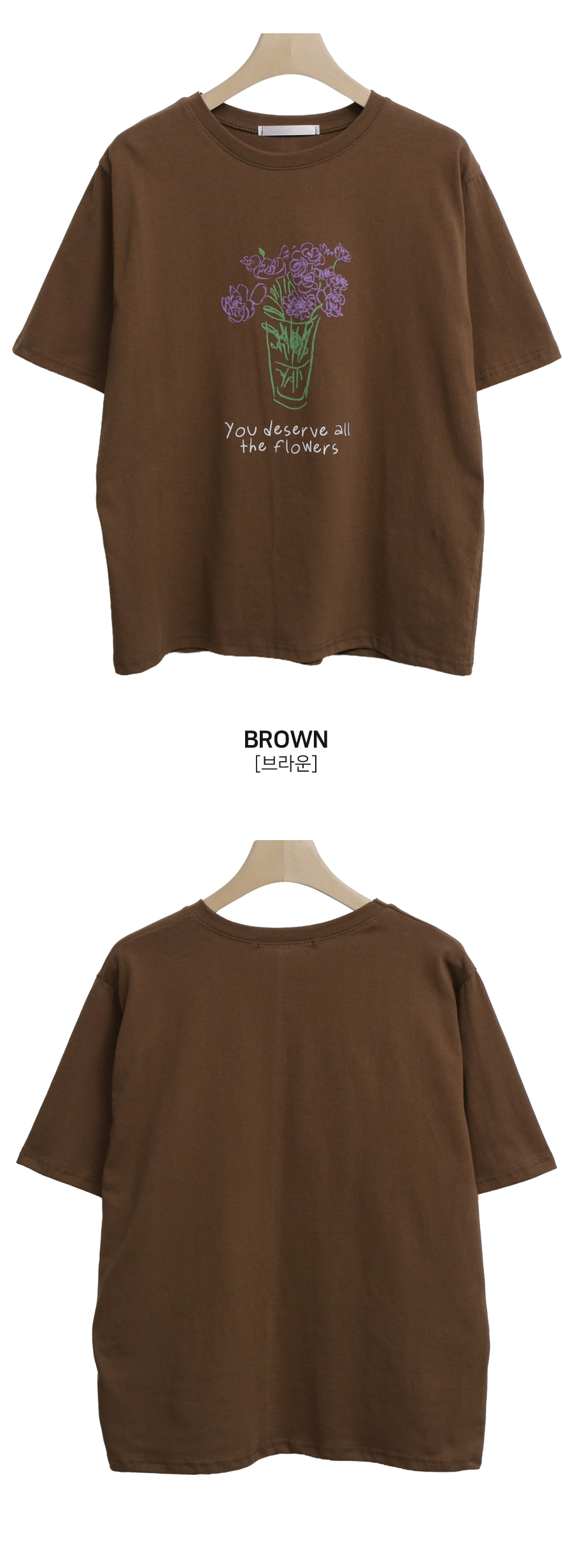 コットンラウンドネック半袖ベーシックロゴTシャツ | レディース