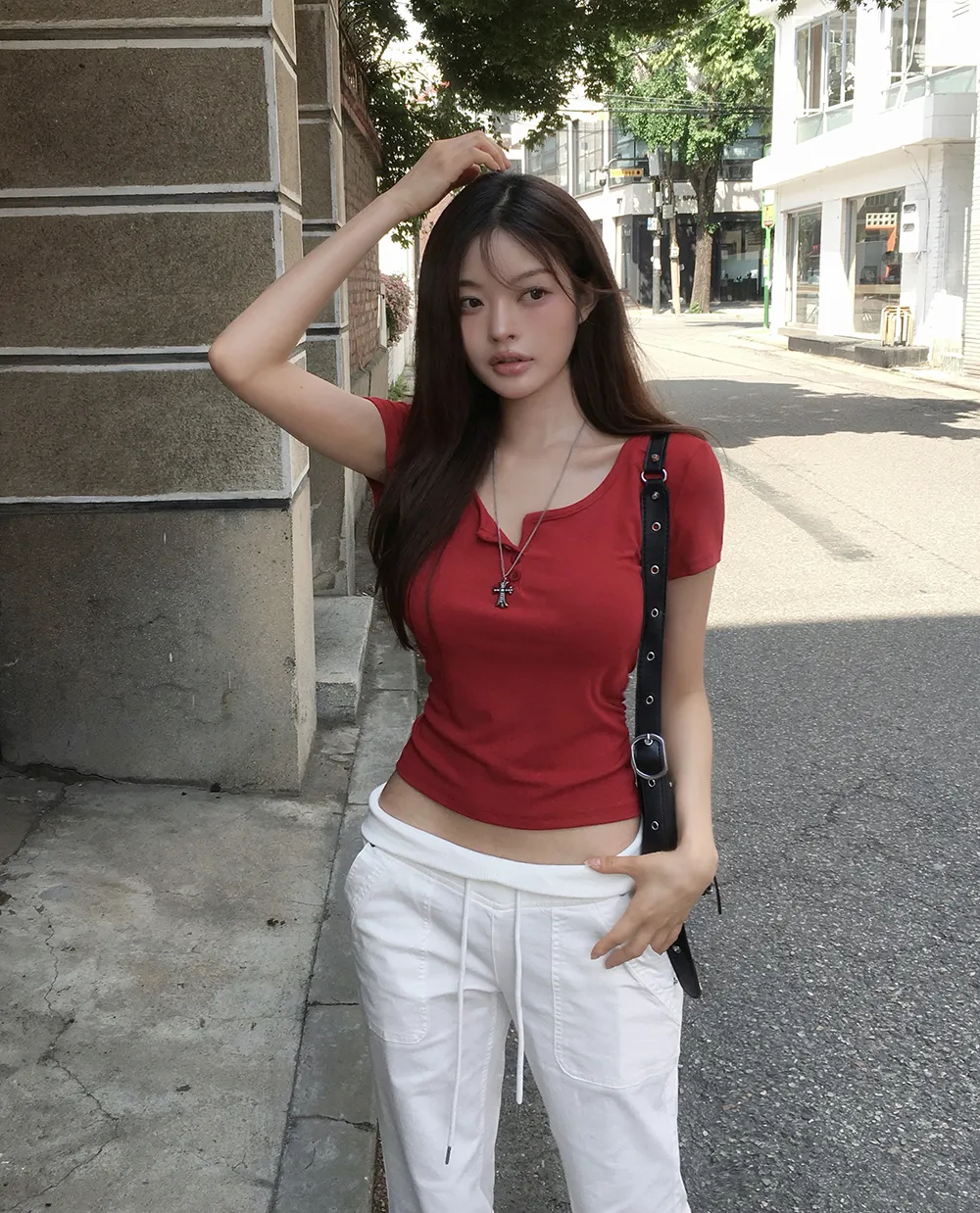 바지 모델 착용 이미지-S2L28