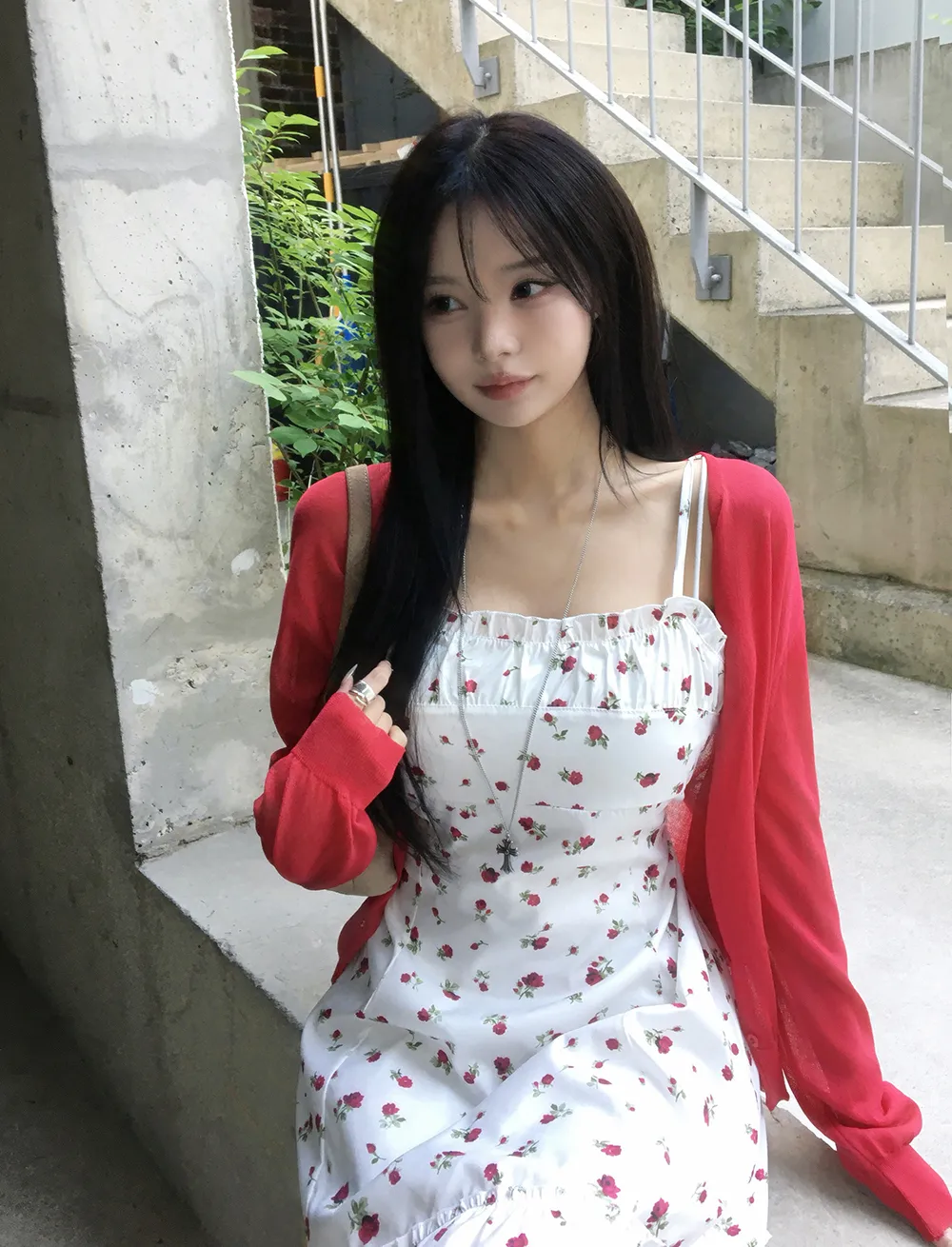 카디건 모델 착용 이미지-S3L12