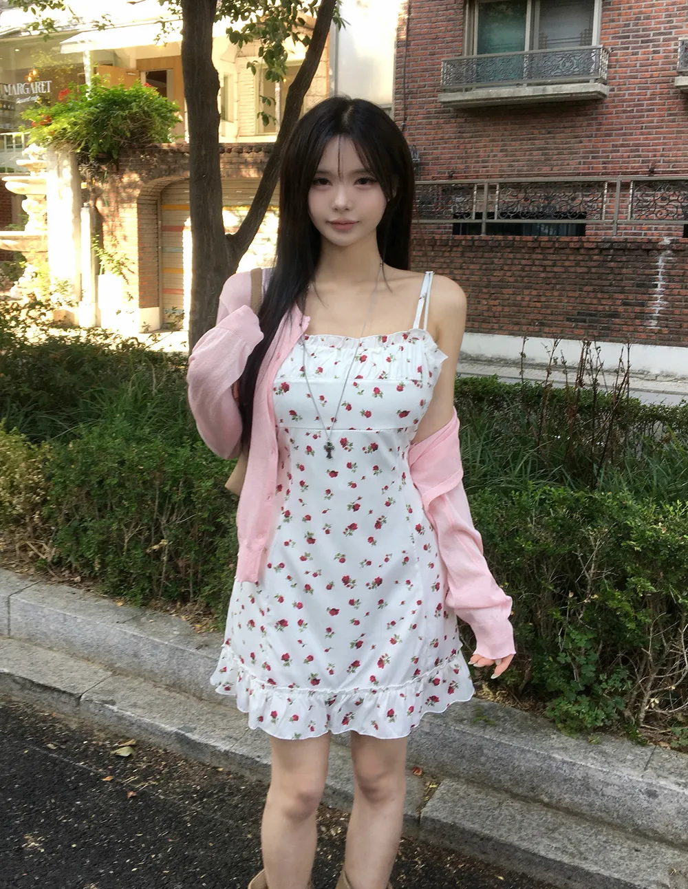 카디건 모델 착용 이미지-S3L19