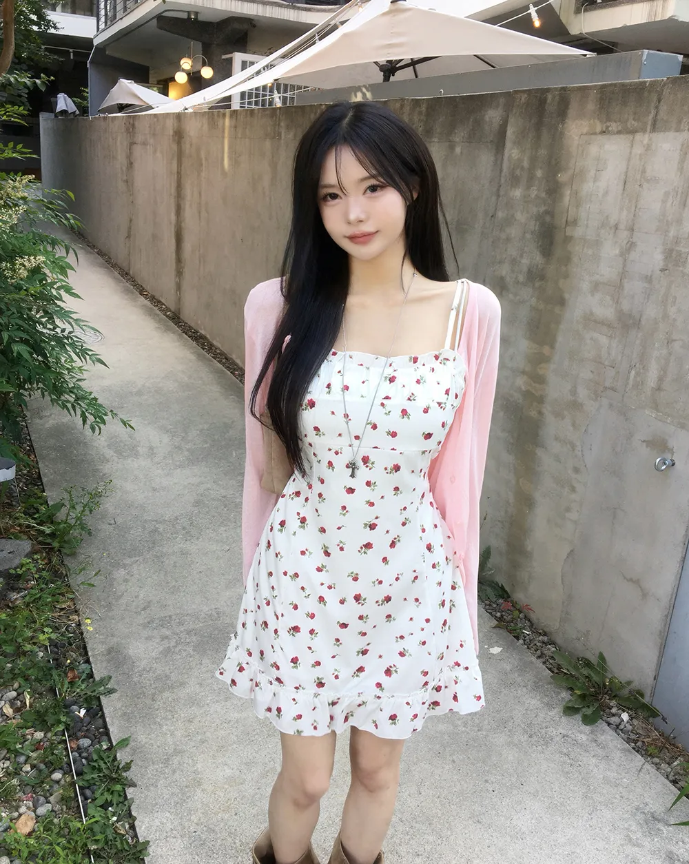 카디건 모델 착용 이미지-S3L22